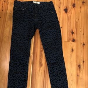 Free people navy & black pants size 24